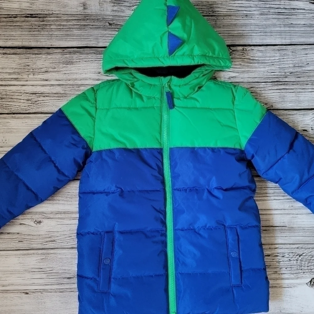 Dinosaur Fleece Lined Coat Size 6 NWOT Gymboree